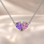 Demi Heart Necklace - Silver Finish