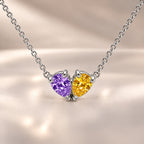 Demi Heart Necklace - Silver Finish