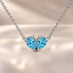 Demi Heart Necklace - Silver Finish