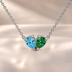 Demi Heart Necklace - Silver Finish
