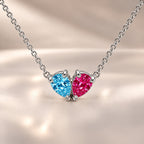 Demi Heart Necklace - Silver Finish