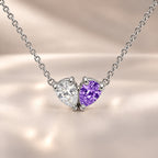 Demi Heart Necklace - Silver Finish
