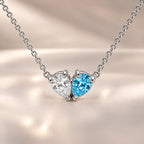 Demi Heart Necklace - Silver Finish