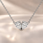Demi Heart Necklace - Silver Finish