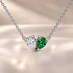 Demi Heart Necklace - Silver Finish