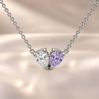 Demi Heart Necklace - Silver Finish