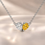 Demi Heart Necklace - Silver Finish