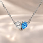 Demi Heart Necklace - Silver Finish