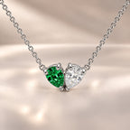 Demi Heart Necklace - Silver Finish