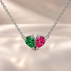 Demi Heart Necklace - Silver Finish