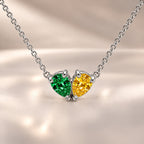 Demi Heart Necklace - Silver Finish