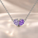 Demi Heart Necklace - Silver Finish
