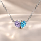 Demi Heart Necklace - Silver Finish