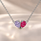 Demi Heart Necklace - Silver Finish