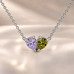 Demi Heart Necklace - Silver Finish