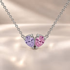 Demi Heart Necklace - Silver Finish