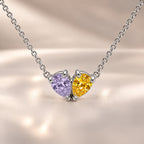 Demi Heart Necklace - Silver Finish