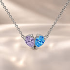 Demi Heart Necklace - Silver Finish