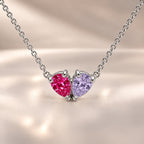 Demi Heart Necklace - Silver Finish