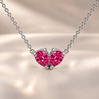 Demi Heart Necklace - Silver Finish
