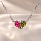 Demi Heart Necklace - Silver Finish