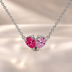 Demi Heart Necklace - Silver Finish