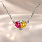 Demi Heart Necklace - Silver Finish