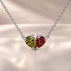 Demi Heart Necklace - Silver Finish