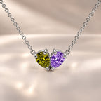 Demi Heart Necklace - Silver Finish