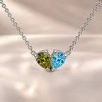 Demi Heart Necklace - Silver Finish