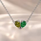 Demi Heart Necklace - Silver Finish