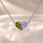 Demi Heart Necklace - Silver Finish