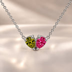 Demi Heart Necklace - Silver Finish