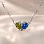 Demi Heart Necklace - Silver Finish