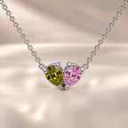 Demi Heart Necklace - Silver Finish