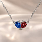 Demi Heart Necklace - Silver Finish