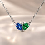 Demi Heart Necklace - Silver Finish