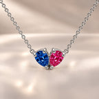 Demi Heart Necklace - Silver Finish