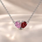 Demi Heart Necklace - Silver Finish