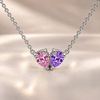 Demi Heart Necklace - Silver Finish