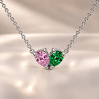 Demi Heart Necklace - Silver Finish