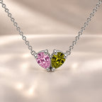 Demi Heart Necklace - Silver Finish