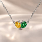 Demi Heart Necklace - Silver Finish