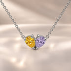 Demi Heart Necklace - Silver Finish