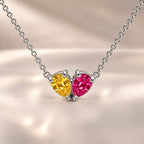 Demi Heart Necklace - Silver Finish