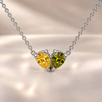 Demi Heart Necklace - Silver Finish