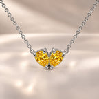 Demi Heart Necklace - Silver Finish