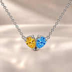 Demi Heart Necklace - Silver Finish