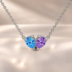 Demi Heart Necklace - Silver Finish