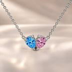 Demi Heart Necklace - Silver Finish